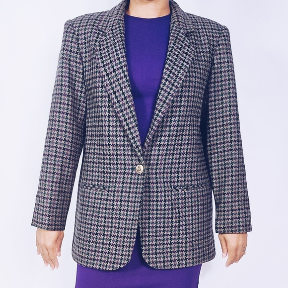 Sag Harbor Vintage Houndstooth Blazer - Picture 4 of 9